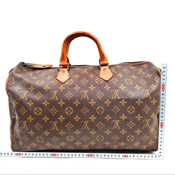 AUTH Louis Vuitton LV Handbag Tote Speedy 40 Brown Monogram